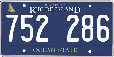 RI license plate 752286
