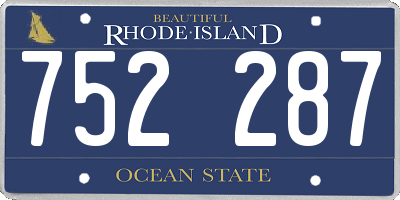 RI license plate 752287