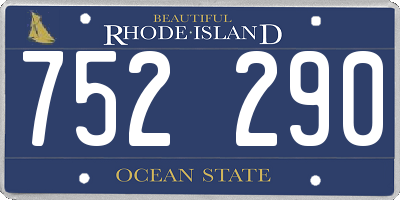 RI license plate 752290