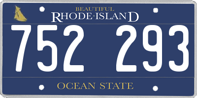 RI license plate 752293