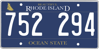 RI license plate 752294