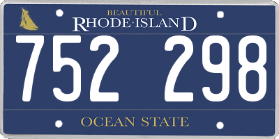 RI license plate 752298