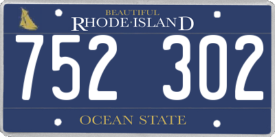 RI license plate 752302
