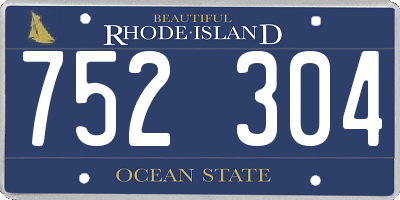 RI license plate 752304