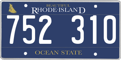 RI license plate 752310