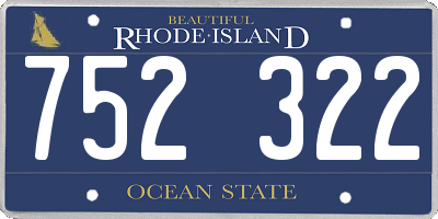 RI license plate 752322