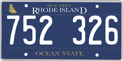 RI license plate 752326
