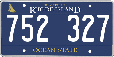 RI license plate 752327