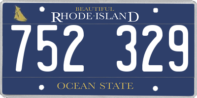 RI license plate 752329