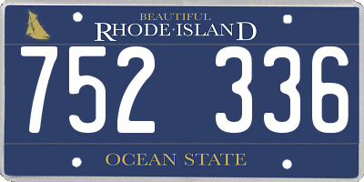 RI license plate 752336