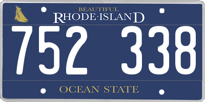 RI license plate 752338