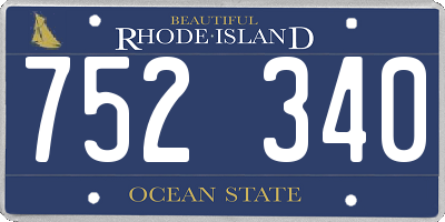 RI license plate 752340