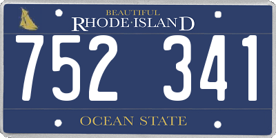 RI license plate 752341