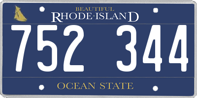 RI license plate 752344