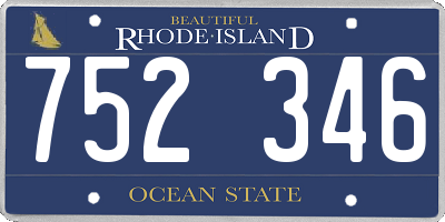 RI license plate 752346