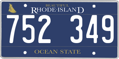 RI license plate 752349