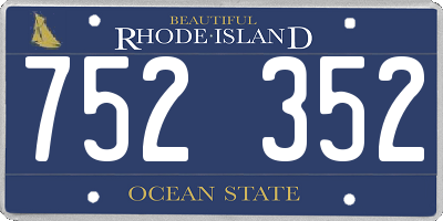 RI license plate 752352