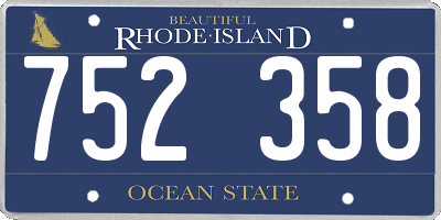 RI license plate 752358