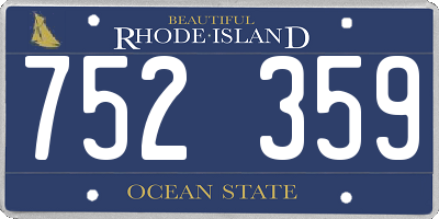 RI license plate 752359