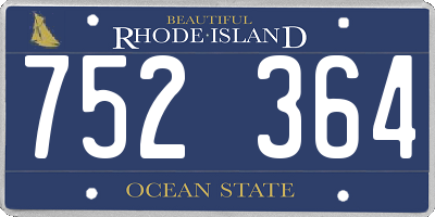RI license plate 752364