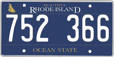 RI license plate 752366