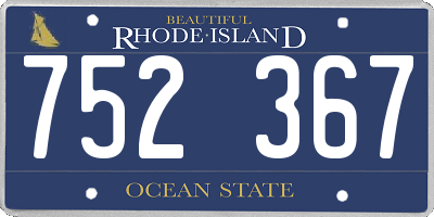 RI license plate 752367