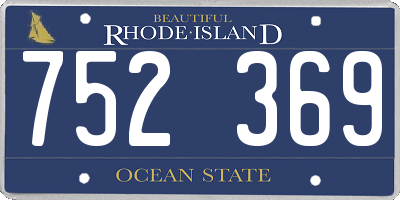 RI license plate 752369