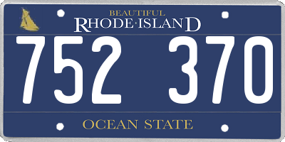 RI license plate 752370