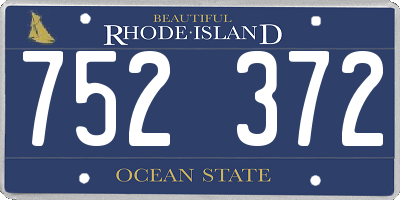 RI license plate 752372