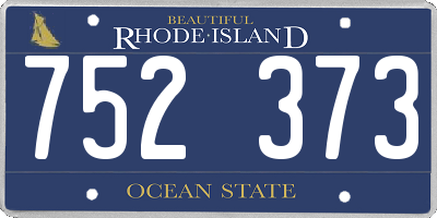 RI license plate 752373