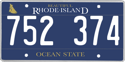 RI license plate 752374