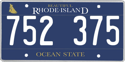 RI license plate 752375