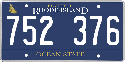 RI license plate 752376