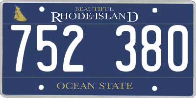 RI license plate 752380