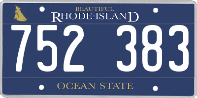 RI license plate 752383