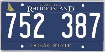 RI license plate 752387