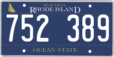 RI license plate 752389