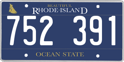 RI license plate 752391