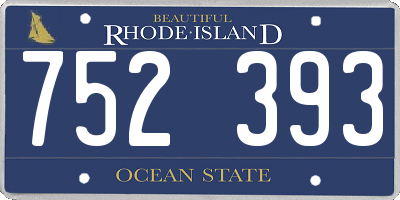 RI license plate 752393