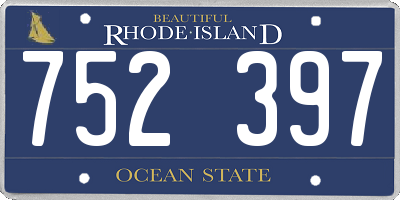 RI license plate 752397