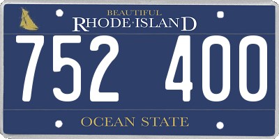 RI license plate 752400