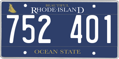 RI license plate 752401