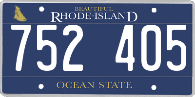 RI license plate 752405