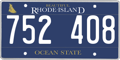 RI license plate 752408