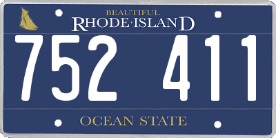 RI license plate 752411