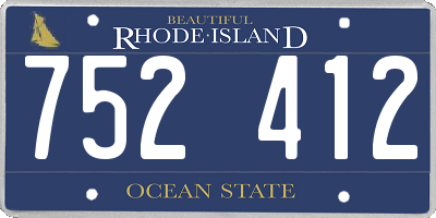 RI license plate 752412