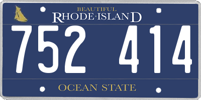 RI license plate 752414