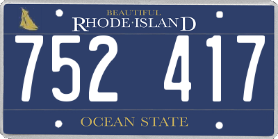 RI license plate 752417