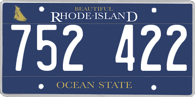 RI license plate 752422
