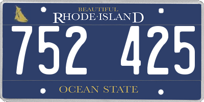 RI license plate 752425